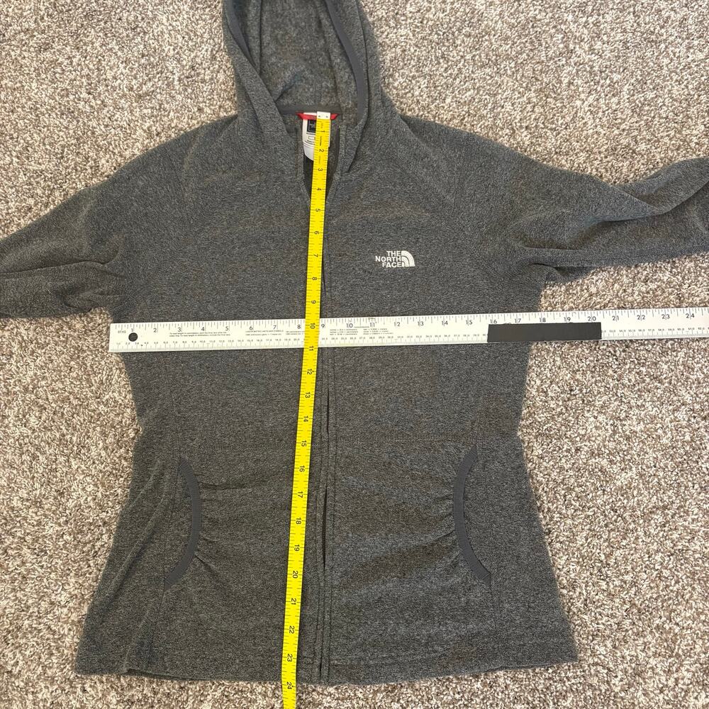 The North Face Women’s Polartec Classic Hooded Full Zip Jacket Gray Heather Sm - Picture 14 of 15